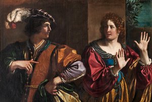 Amnon a Tamar od Guercino