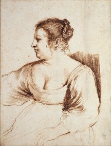 Sedící žena, 1640-1649 od Guercino