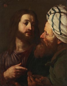 Kristus a penězoměnec od Guercino