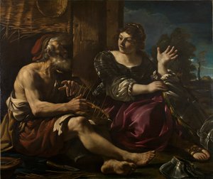 Erminia a pastýř, 20. léta 17. století od Guercino