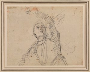 Guercino - Voják, podle vojáka v An. Carracciho Vzkříšení, Maisons-Lafitte, RCIN 902599 od Guercino