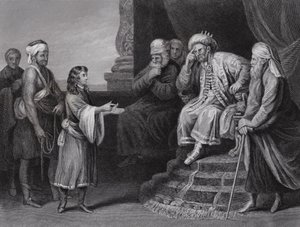 Joseph vykládá Faroahův sen od Guercino