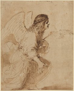 Anděl Zvěstování od Guercino