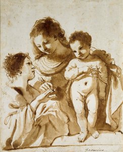 Mystická svatba svaté Kateřiny, 1618-1619 od Guercino