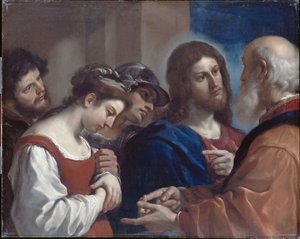Žena, která se dopustila cizoložství od Guercino
