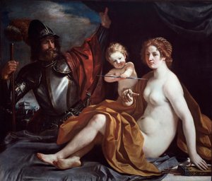 Venuše, Mars a Láska od Guercino
