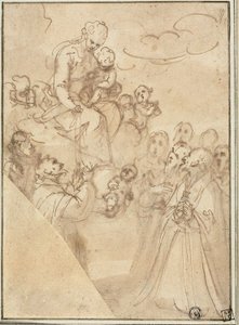 Madonna of the Rosary, with Dominic and Other Saints   1289315   cs       czech Successfully Translated  Original: Vasudeva (Krishnas Father) Fleeing with Krishna Encounters a Cobra and a Jackal (verso) Translat: Vasudeva (Krishna