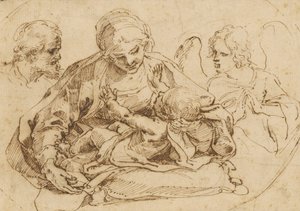 Svatá rodina s andělem od Guido Reni