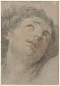 Hlava svatého Šebestiána, dívá se nahoru od Guido Reni