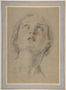 Hlava ženy vzhlížející vzhůru (Judita) od Guido Reni