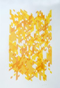Dekonstrukce N°14, 2014 (tuš na papíře) od Guilherme Pontes