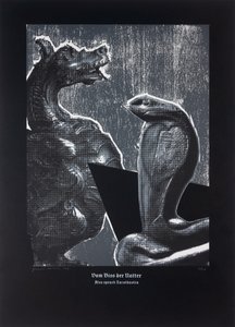 O zmijím kousnutí, Tak pravil Zarathustra, 2024 (dřevoryt a sítotisk) od Guilherme Pontes