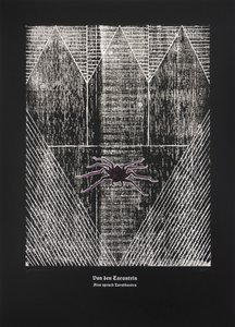 O tarantuli, Tak pravil Zarathustra, 2024 (dřevoryt a sítotisk) od Guilherme Pontes