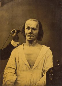 Uvolněná tvář (vlevo); Hluboká pozornost (vpravo),1854-1856, vytištěno 1862 (foto)