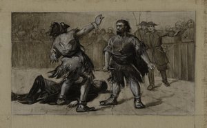 Han z Islandu u soudu, asi 1889 (olej na plátně) od Guillaume Albert Demarest