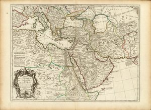 Mapa Osmanské a Perské říše z roku 1701 od Guillauma Delislea (oříznutá) od Guillaume Delisle