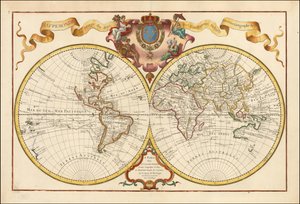 Mapa světa z roku 1720 - Mappemonde a l