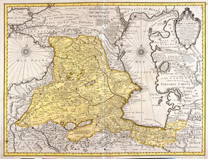 Gruzie, Arménie, Ázerbájdžán, východní Turecko, severní Írán. od Guillaume Delisle
