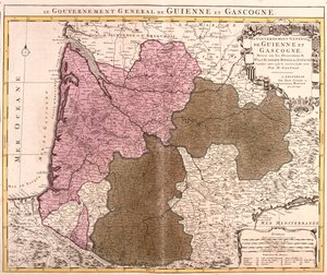 Guyenne, Gaskoňsko, Francie od Guillaume Delisle