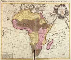 Mapa Afriky (lept od Guillaume Delisle