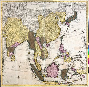Mapa Asie (lept od Guillaume Delisle