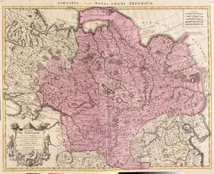 Mapa Tartarie (Střední Asie, Sibiř, Turkestán, Mongolsko a Mandžusko) (lept)