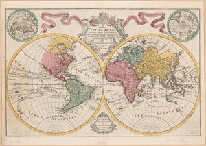 Mappa totius mundi - adornata juxta observationes dnn. academiae regalis scientiarum et nonnullorum aliorum secundum annotationes recentissimas LOC 2017585675 od Guillaume Delisle