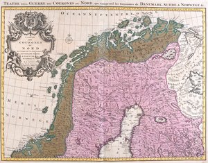 Severní Norsko, Švédsko, Finsko od Guillaume Delisle