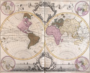 Planisphere World (lept od Guillaume Delisle