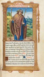 Tištěná kniha hodin (římské užití): fol. 100r, sv. Jakub Větší od Guillaume Le Rouge