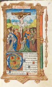 Tištěná kniha hodin (římské užití): fol. 55r, Ukřižování od Guillaume Le Rouge