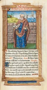Tištěná kniha hodin (římské užití): fol. 99r, sv. Petr od Guillaume Le Rouge