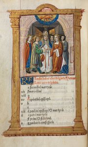Tištěná kniha hodin Použití Říma: fol. 7v, ilustrace kalendáře června, 1510. od Guillaume Le Rouge