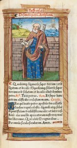 Tištěná kniha hodin Použití Říma: fol. 99r, Svatý Petr, 1510. od Guillaume Le Rouge