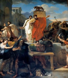 Smrt Virginie V roce 449 př. n. l. si Appius Claudius, decemvir v rámci Římské republiky, nárokuje Virginii (Verginia), dceru setníka Virginia (Verginia), do které je zamilovaný, jako jeho otrok. Zneužije své moci a přiměje ji zastavit. Decemvir c