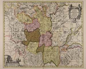 Generální vláda Burgundského vévodství hrabství Bresse země Buge Valromey a Gex amp;c. od Guillaume Sanson