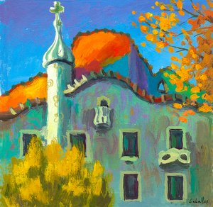 Casa Batlló, 2007 (kvaš na papíře) od Guillermo Martí Ceballos