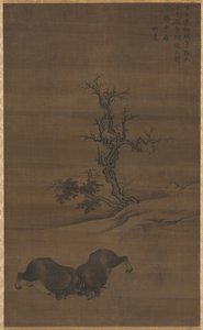 Herdboys and Buffalo in Landscape, 1200s. od Guo Min