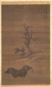Herdboys and Buffalo in Landscapes, 1200s. od Guo Min