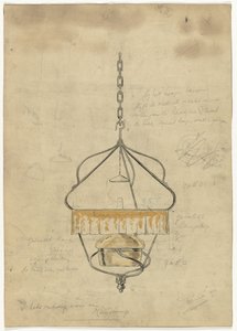 Design pro závěsné svítidlo od Gust van de Wall Perné (signed by artist)
