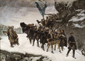 Přinést domů tělo švédského krále Karla XII od Gustaf Cederström