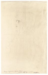 Portrét ženy v profilu s volánovým límcem od Gustav Klimt