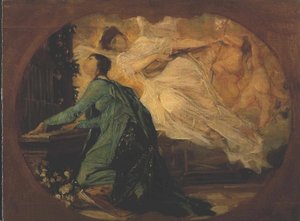 Hra na varhany od Gustav Klimt