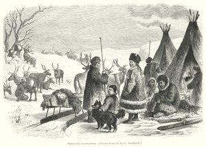 Samoyedský tábor (rytina) od Gustav (after) Sundblad