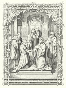 Sňatek Martina Luthera s Katharinou von Bora od Gustav Ferdinand Leopold Konig
