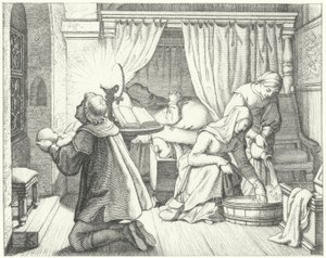 Narození Martina Luthera od Gustav Ferdinand Leopold Konig