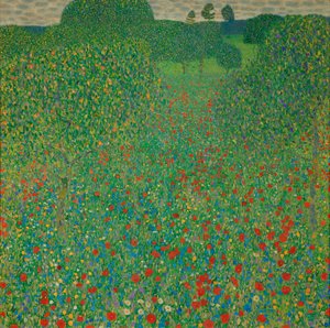 Pole vlčích máků od Gustav Klimt