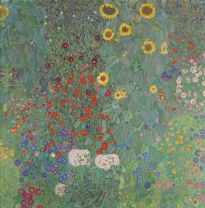 Chata zahrada se slunečnicemi od Gustav Klimt