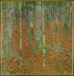 Bukový les (Březový les) od Gustav Klimt