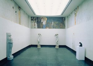 Beethovenův vlys: Touha po štěstí - podle interpretace IX. symfonie Ludwiga van Beethovena od Richarda Wagnera od Gustav Klimt